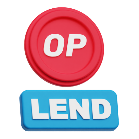 Optimism Lend  3D Icon
