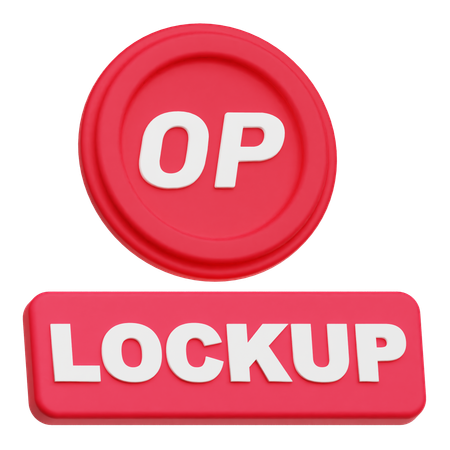 Optimism Lockup  3D Icon