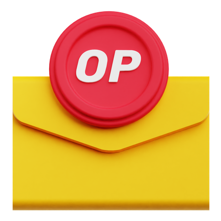 Optimism Mail  3D Icon
