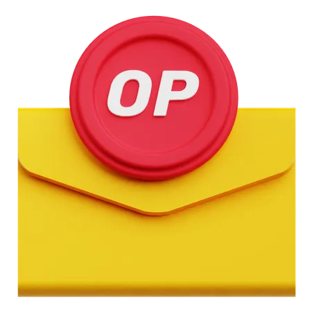Optimism Mail  3D Icon