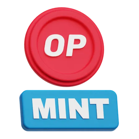 Optimism Mint  3D Icon