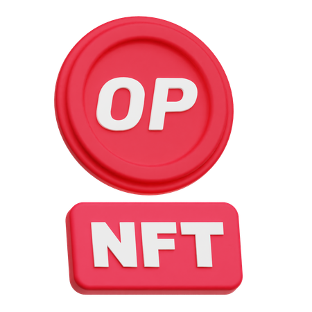 Optimism Nft  3D Icon