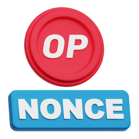 Optimism Nonce  3D Icon