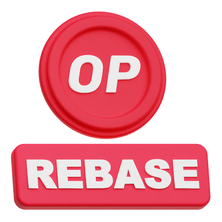 Optimism Rebase  3D Icon