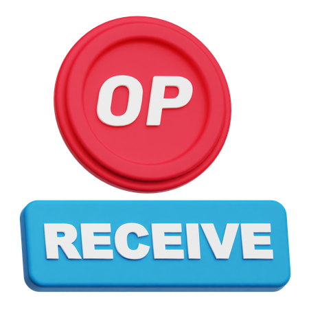 Optimism Receive  3D Icon