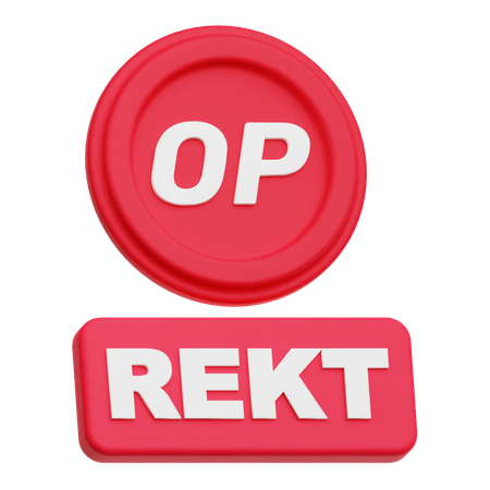Optimism Rekt  3D Icon