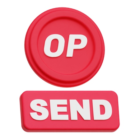 Optimism Send  3D Icon