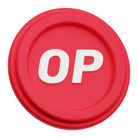 Optimism Token  3D Icon