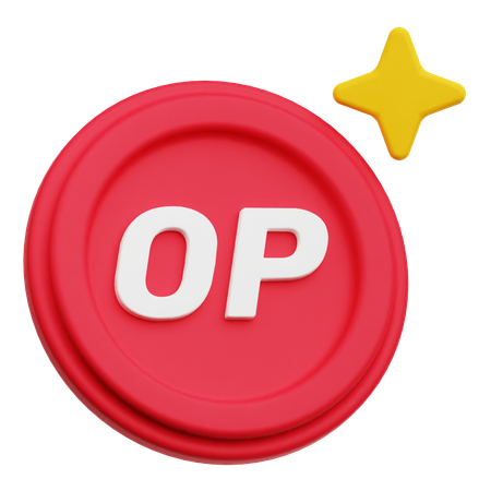 Optimism Token  3D Icon