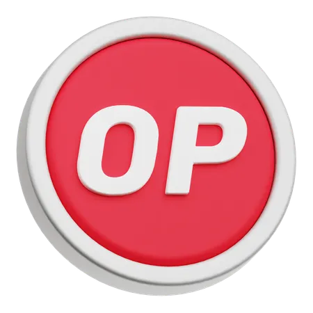 Optimism Token  3D Icon
