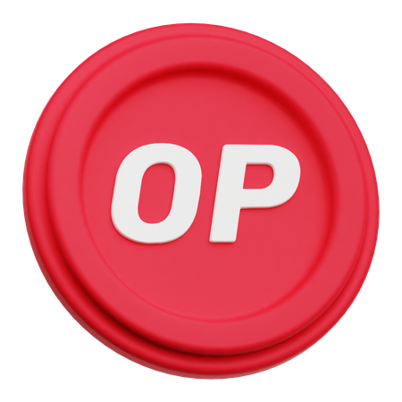 Optimism Token  3D Icon