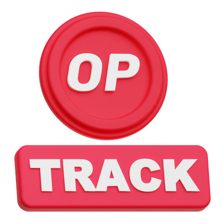 Optimism Track  3D Icon