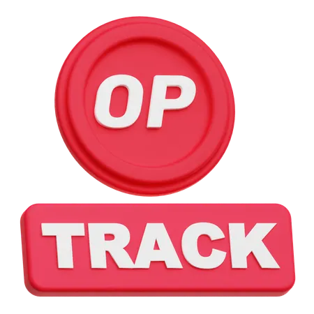 Optimism Track  3D Icon