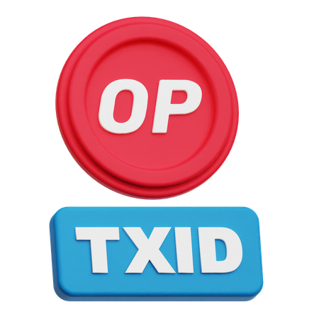 Optimism Txid  3D Icon