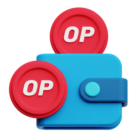 Optimism Wallet  3D Icon