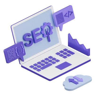 Optimización de motores de búsqueda  3D Icon