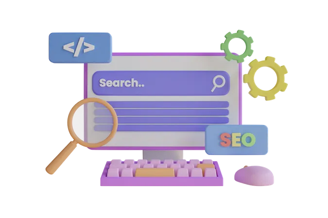 Optimización SEO  3D Illustration