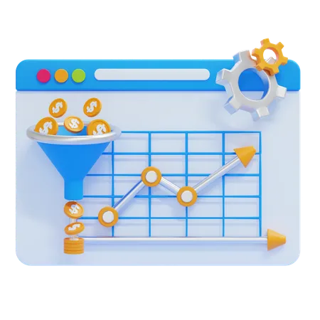 Optimización de la tasa de conversión  3D Icon