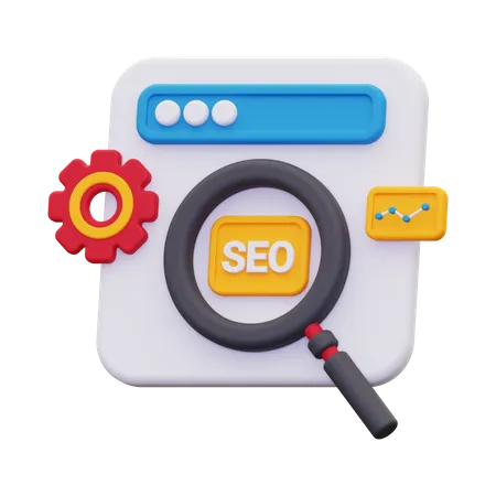 3 D Search Engine Optimization Icon 3D Icon