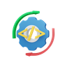 3d html coding logo