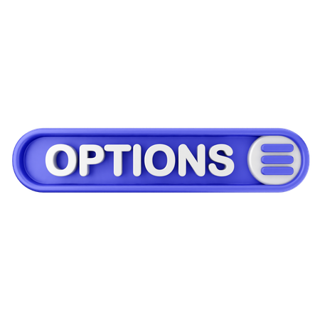 Schaltfläche "Optionentext"  3D Icon