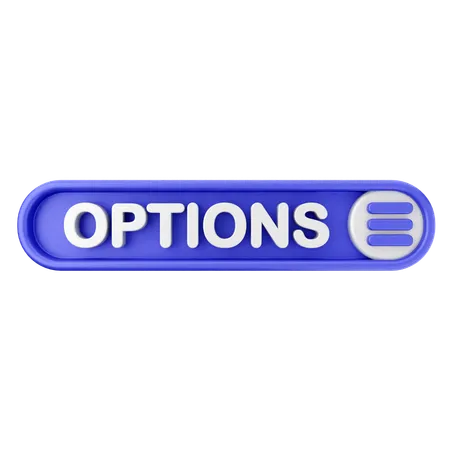 Schaltfläche "Optionentext"  3D Icon