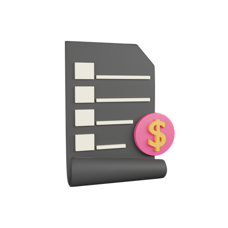 Options de paiement de factures  3D Icon