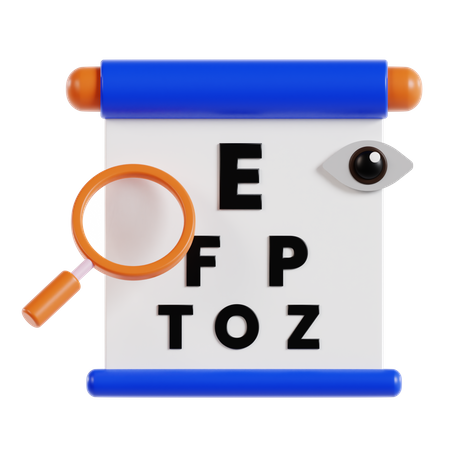 Tabla de Vision ocular  3D Icon