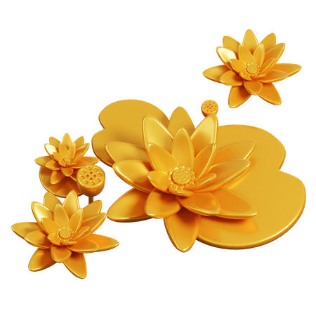 Lotus d'or  3D Icon