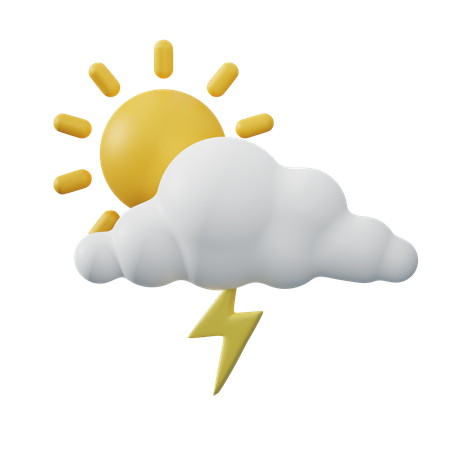 Orage dispersé  3D Icon