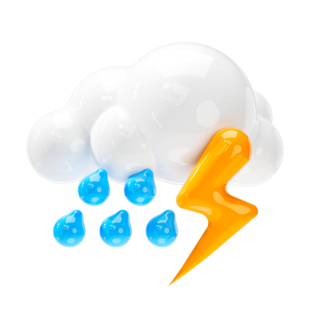Pluie d'orage  3D Icon