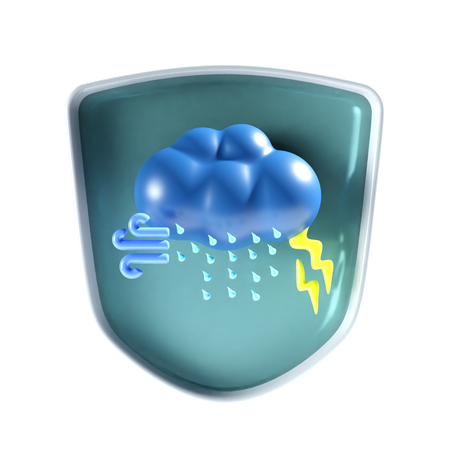 Orage pluvieux  3D Icon