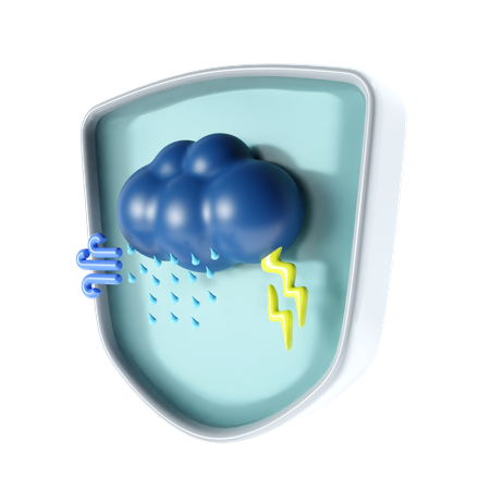 Orage pluvieux  3D Icon