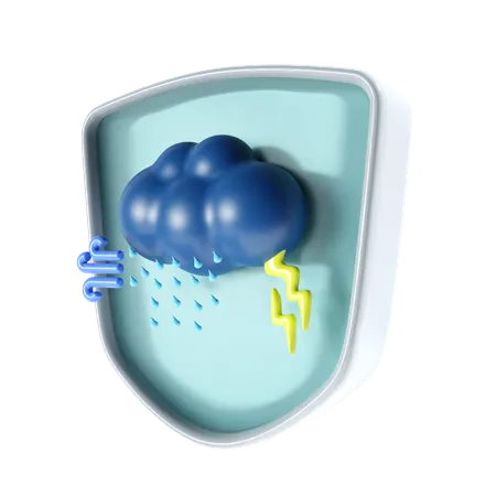 Orage pluvieux  3D Icon