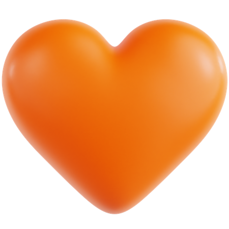 Amour orange  3D Icon