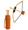 Orange Archery Equipment Set