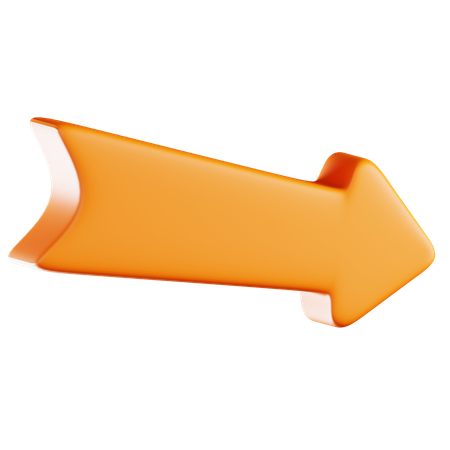 Orange Arrow Pointing Right  3D Icon