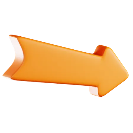 Orange Arrow Pointing Right  3D Icon