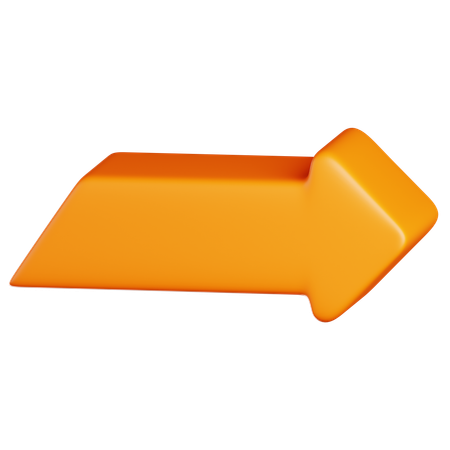 Orange Arrow Pointing Right  3D Icon