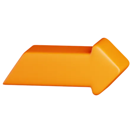 Orange Arrow Pointing Right  3D Icon