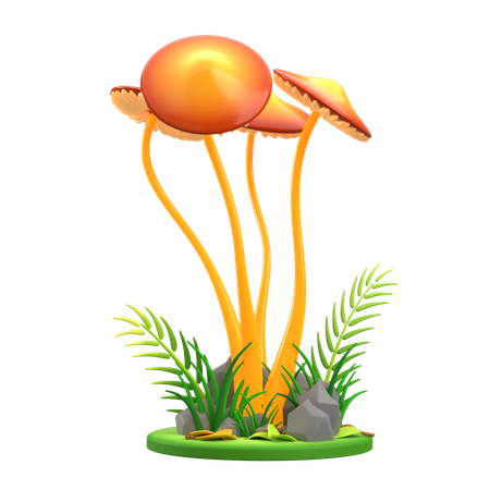 Mushroom Orange ball  3D Icon