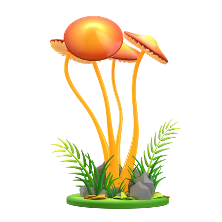 Mushroom Orange ball  3D Icon