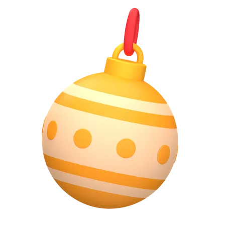Orange Ball Ornament  3D Icon