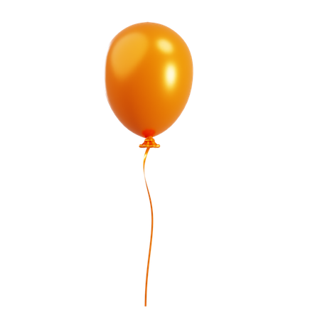 Orange Balloon  3D Icon