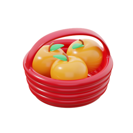 Orange Basket  3D Icon