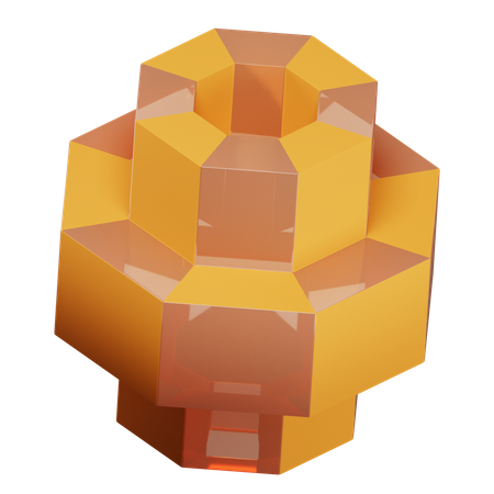Orange Bolt  3D Icon