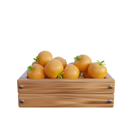 Orangefarbene Schachtel  3D Icon