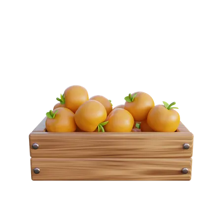 Orangefarbene Schachtel  3D Icon