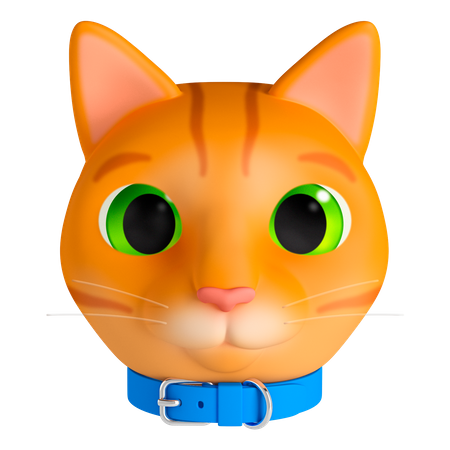 Orange Cat 3D Illustration