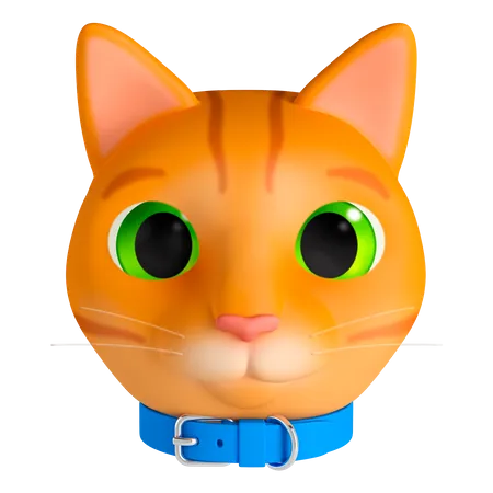 Orange Cat  3D Illustration